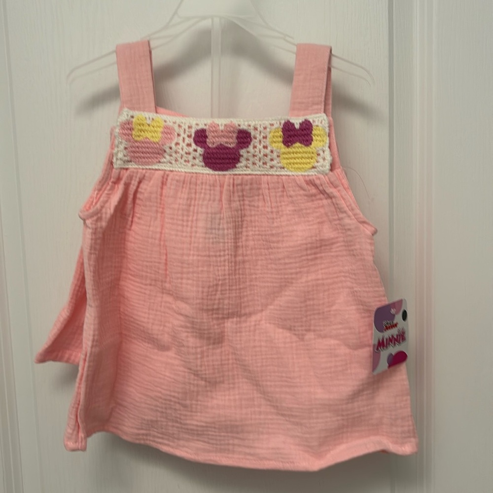 Disney minnie cotton gauze baby pink set